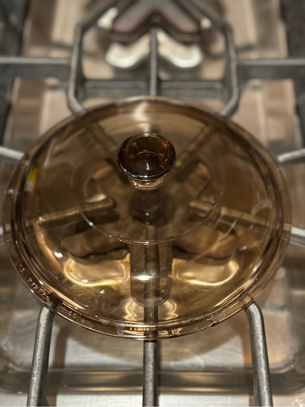 Pyrex Corning ware : Smoky Brown lid only Glass replacement Lid - 6 3/8”